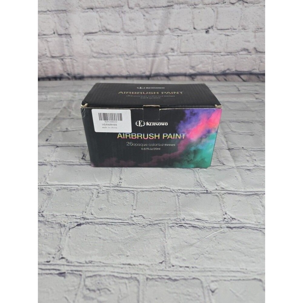 Kernowo Airbrush Paint Set 26 Opaque Colors +2 Thinners 20ml